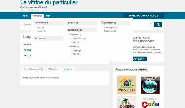 Vitrine du particulier